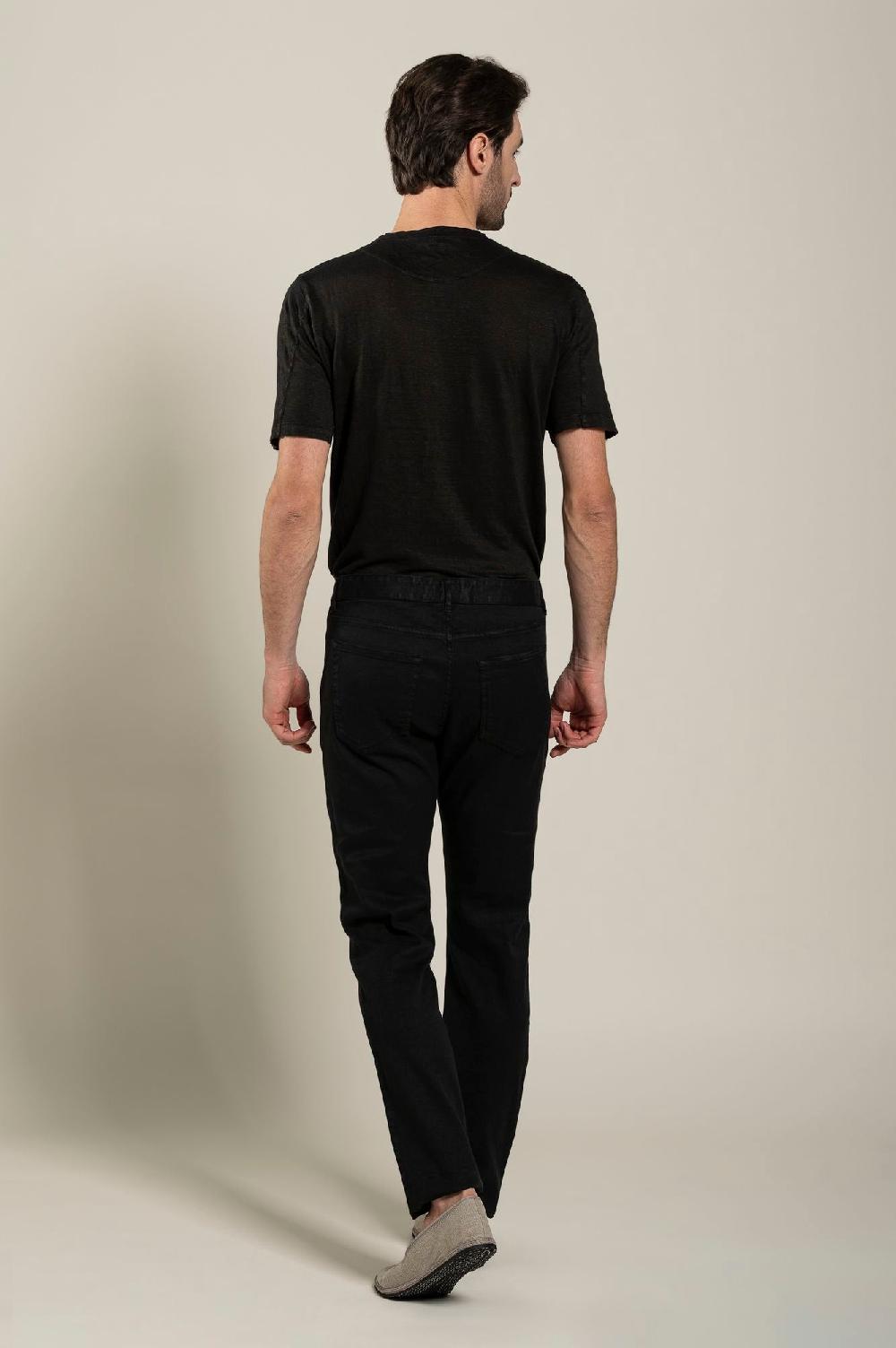 120% Lino 5 Pocket Slim Fit Pants Grandi sconti