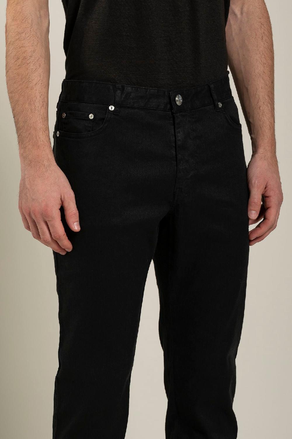 120% Lino 5 Pocket Slim Fit Pants Grandi sconti