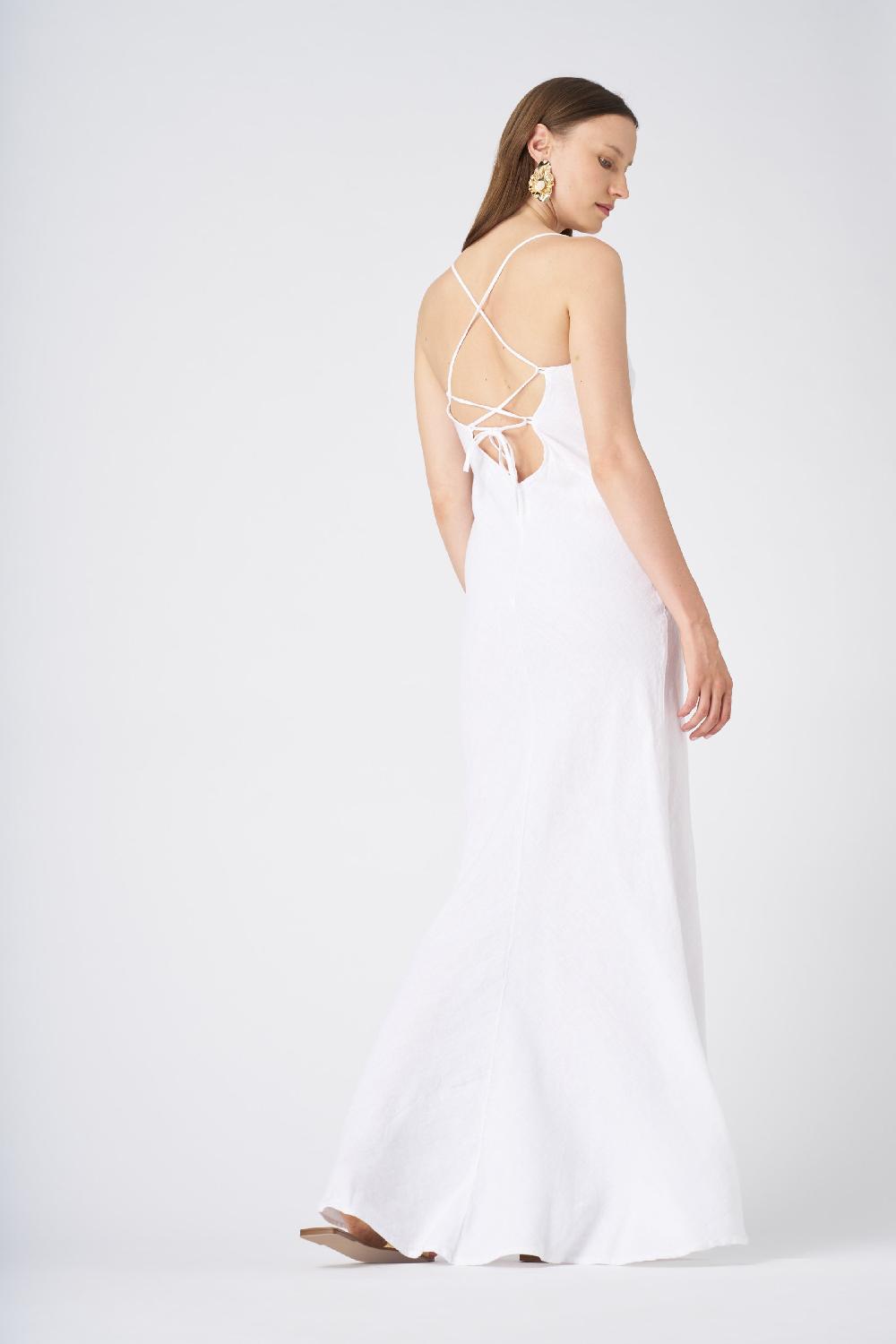 120% Lino Slip Dress Sconti VIP
