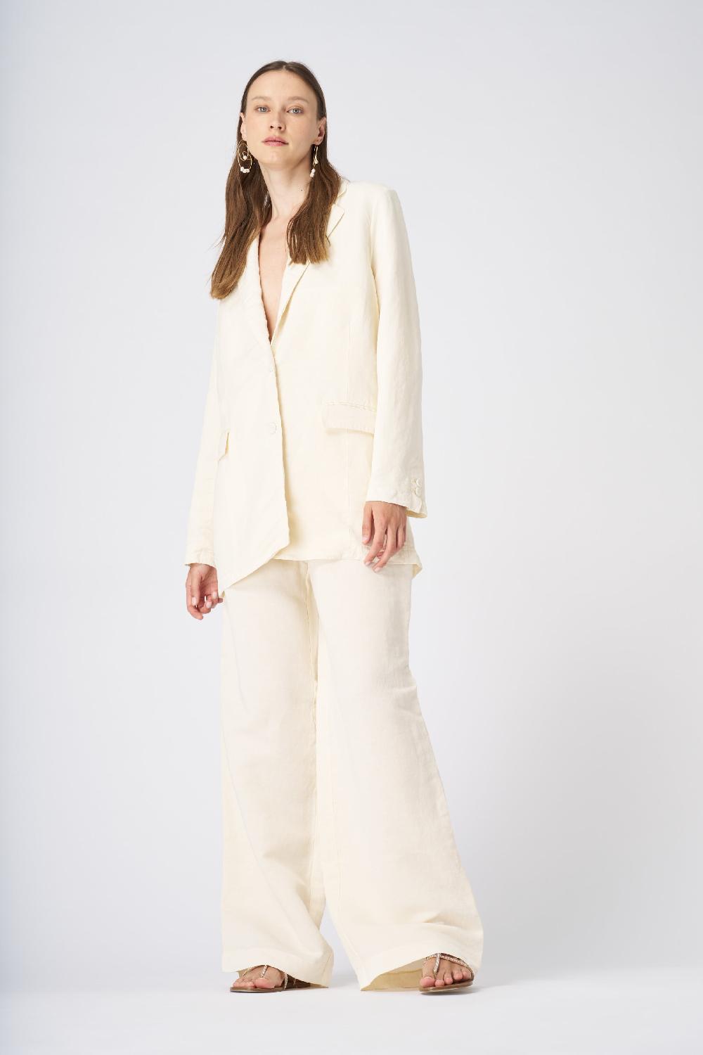 120% Lino Tailored Linen Blazer Prezzo basso