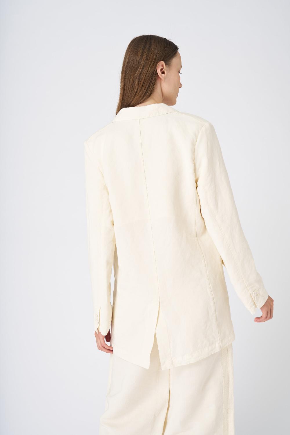 120% Lino Tailored Linen Blazer Prezzo basso