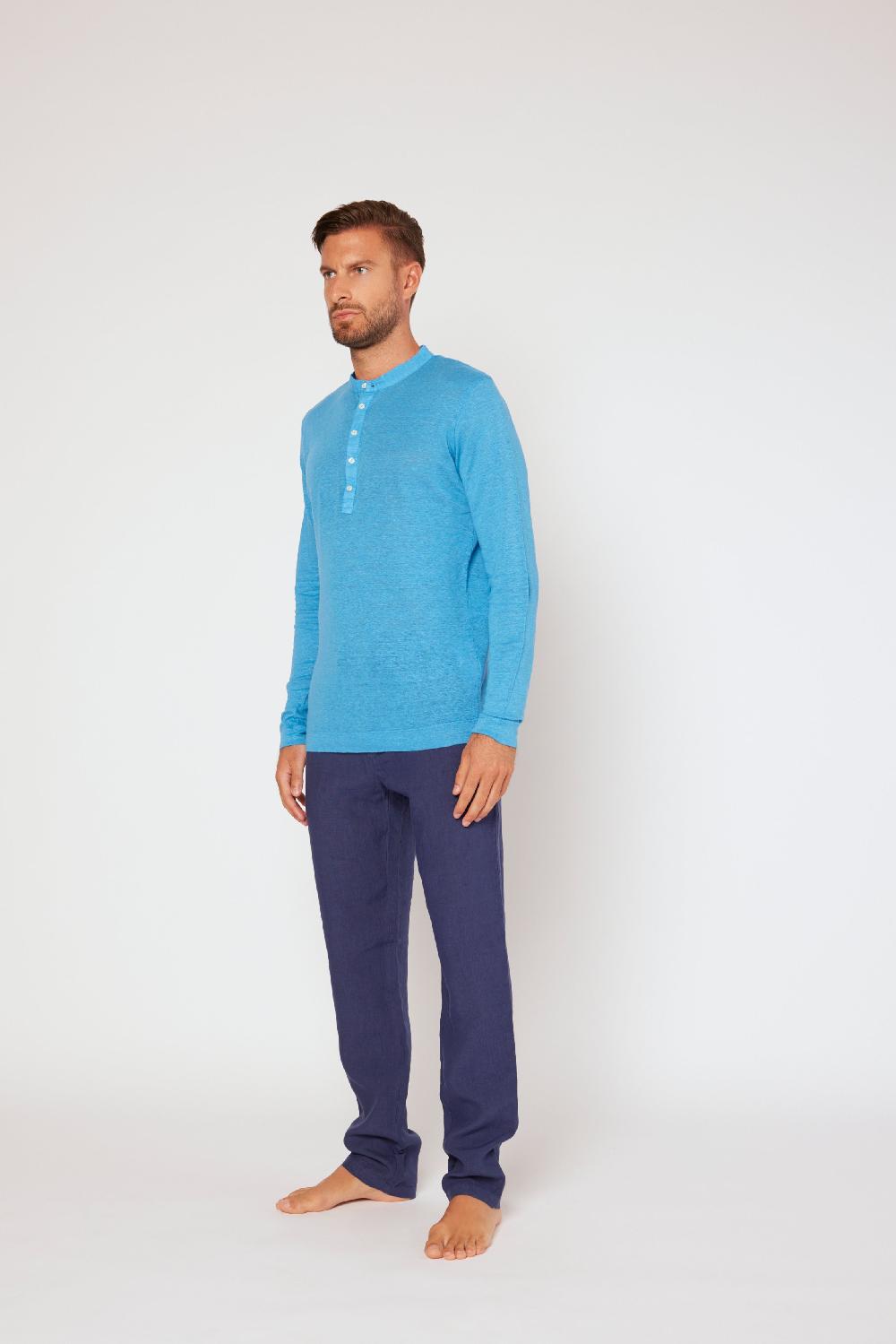 120% Lino Long Sleeve T-Shirt Offerta settimanale