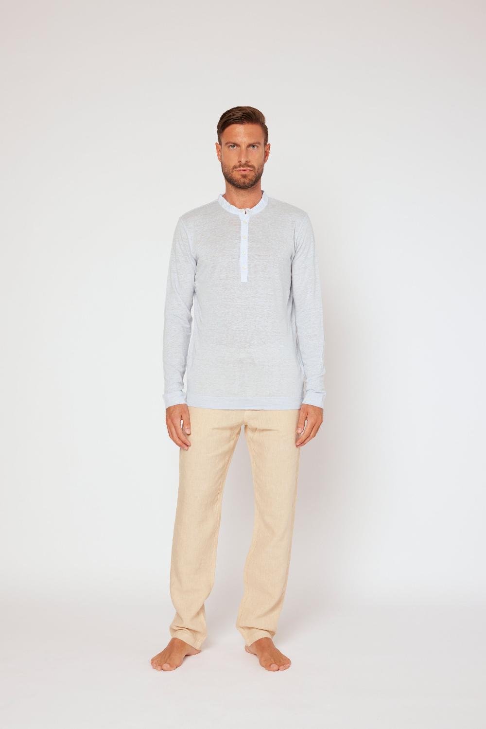 120% Lino Long Sleeve T-Shirt Offerta settimanale