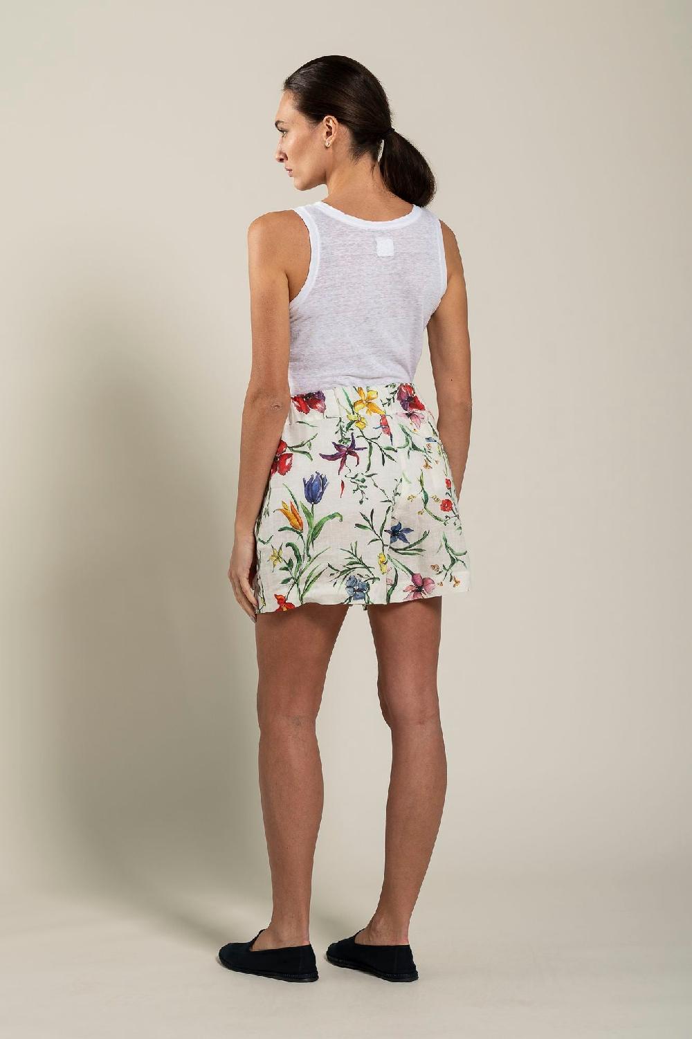 120% Lino Woman Provance Print Short Only for today