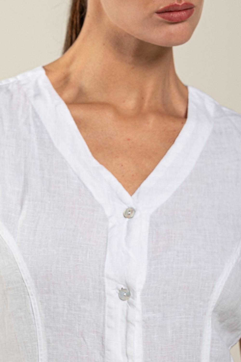 120% Lino Button Down Dress Duty-free