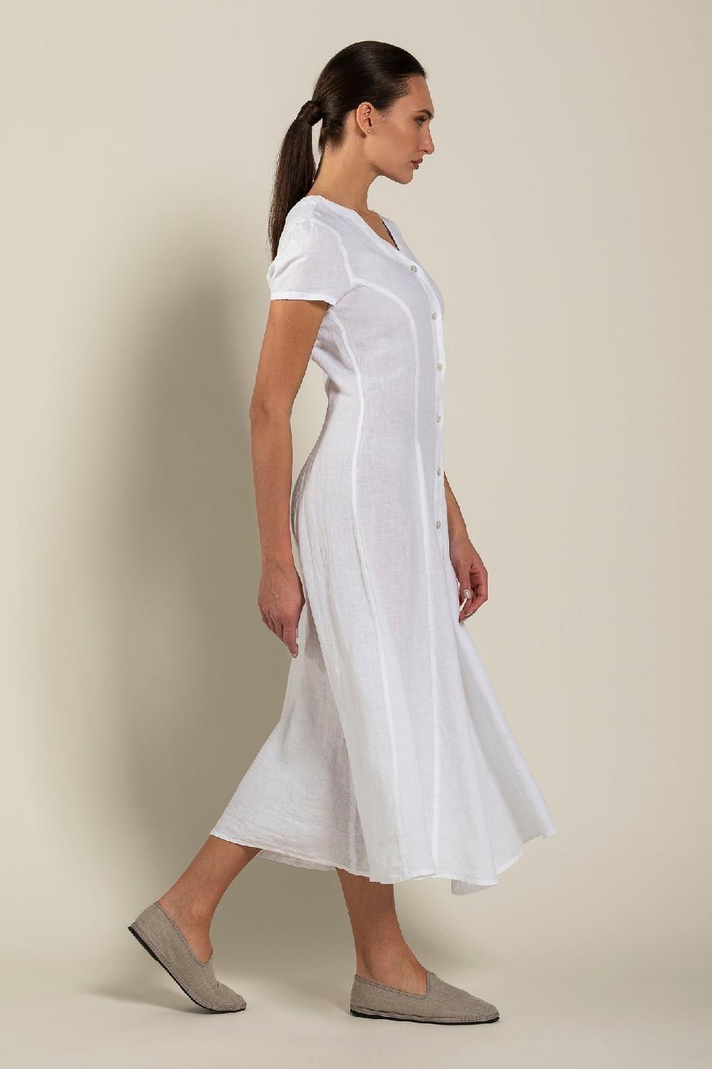 120% Lino Button Down Dress Duty-free