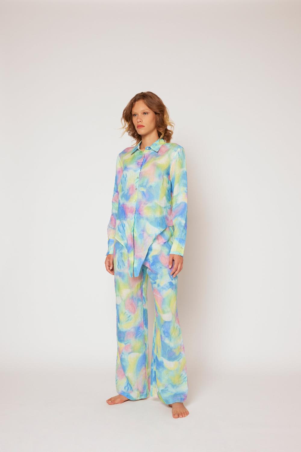 120% Lino Tie Dye Pant Shopping Online