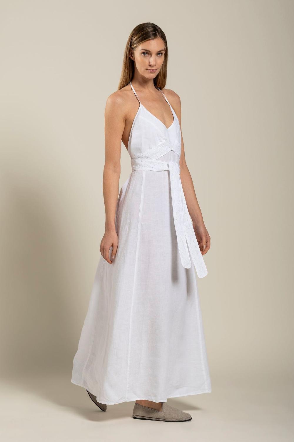 120% Lino Dress With Belt Offerta