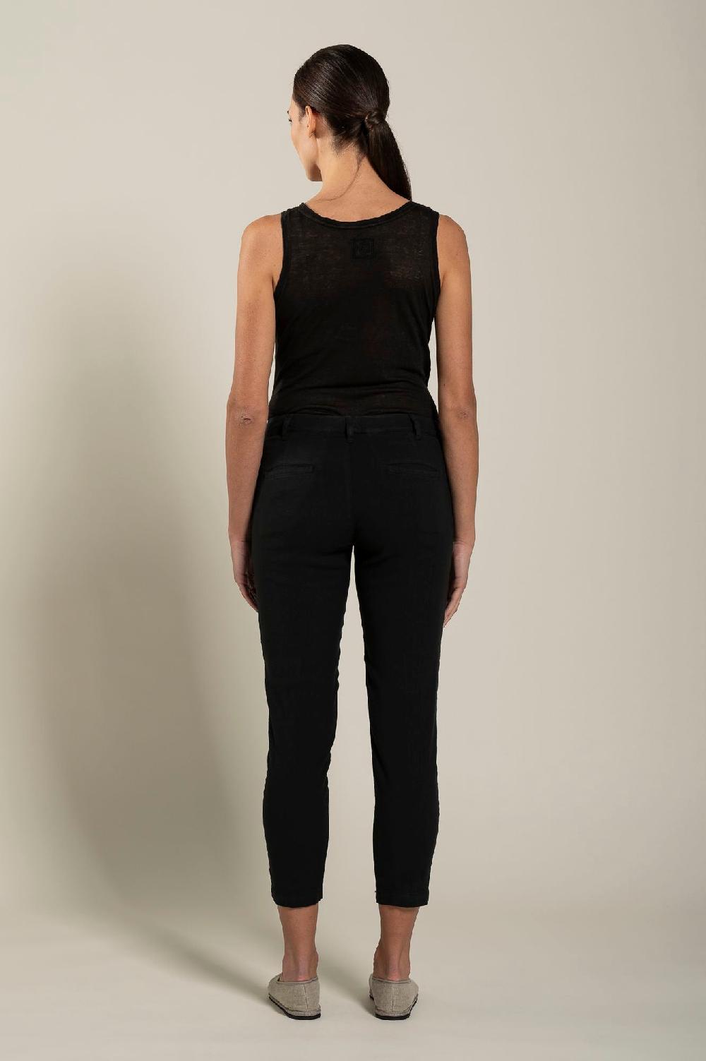 120% Lino Woman Slim-Fit Pant Saldi Di Fabbrica