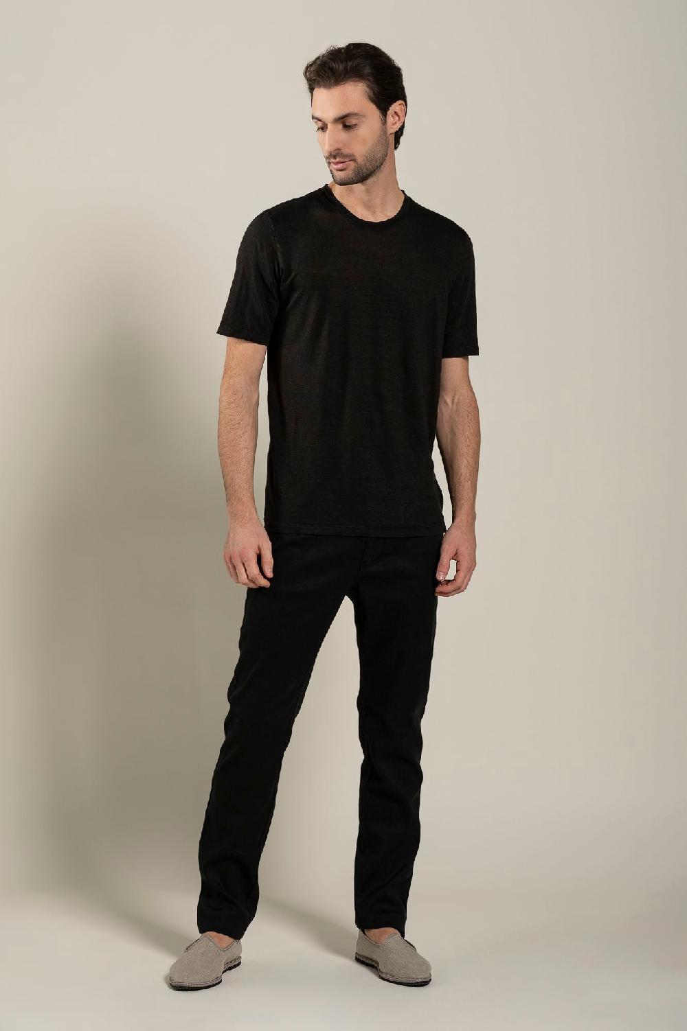 120% Lino Short Sleeve Man T-Shirt Negozio online di fabbrica