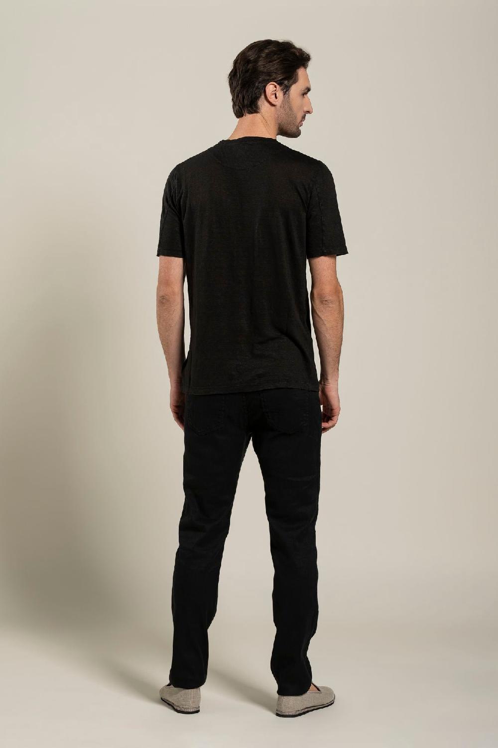 120% Lino Short Sleeve Man T-Shirt Negozio online di fabbrica