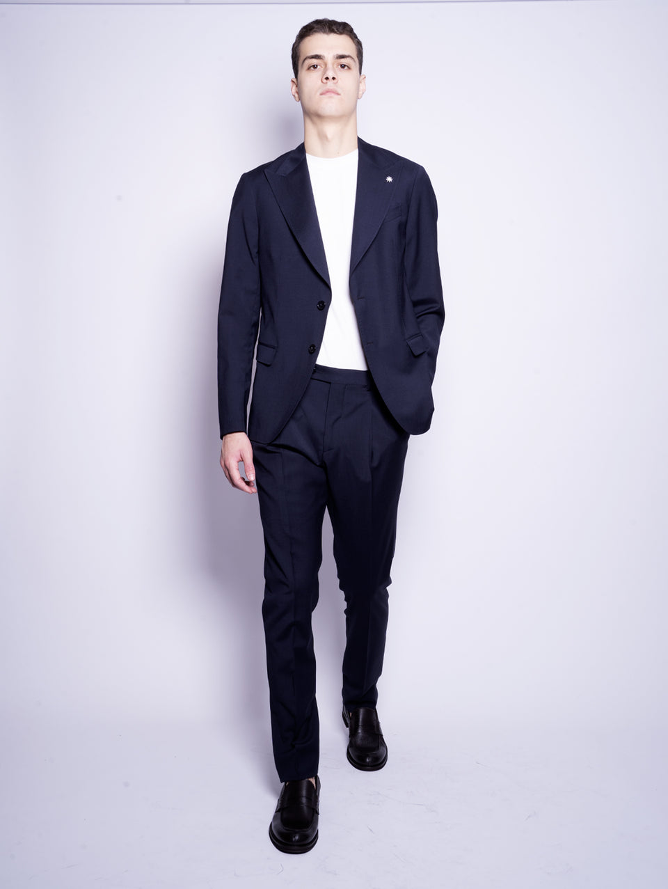 MANUEL RITZ Completo in Fresco Lana Sfoderato Blu Online
