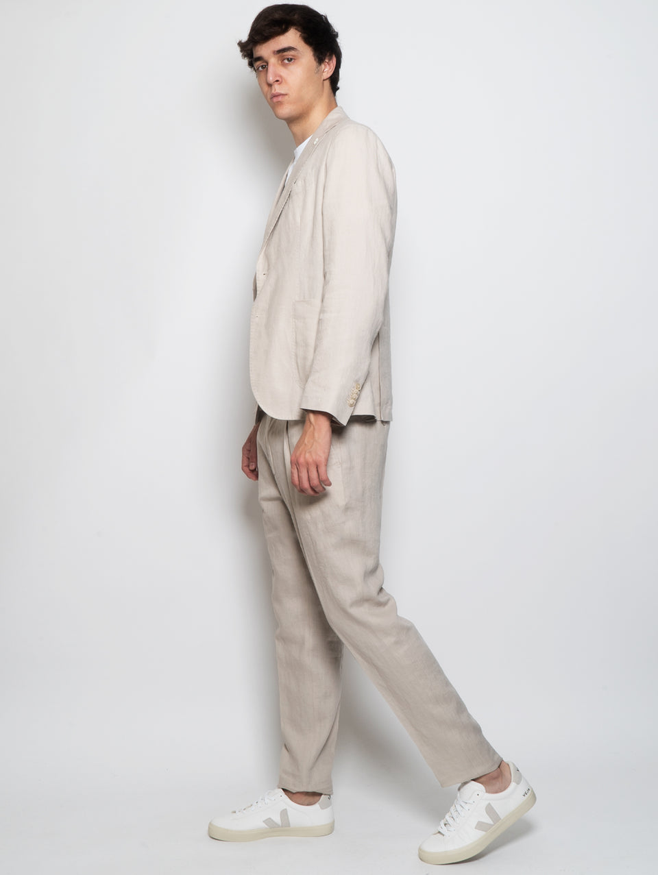 MANUEL RITZ Completo in Lino Lavato Beige 2025