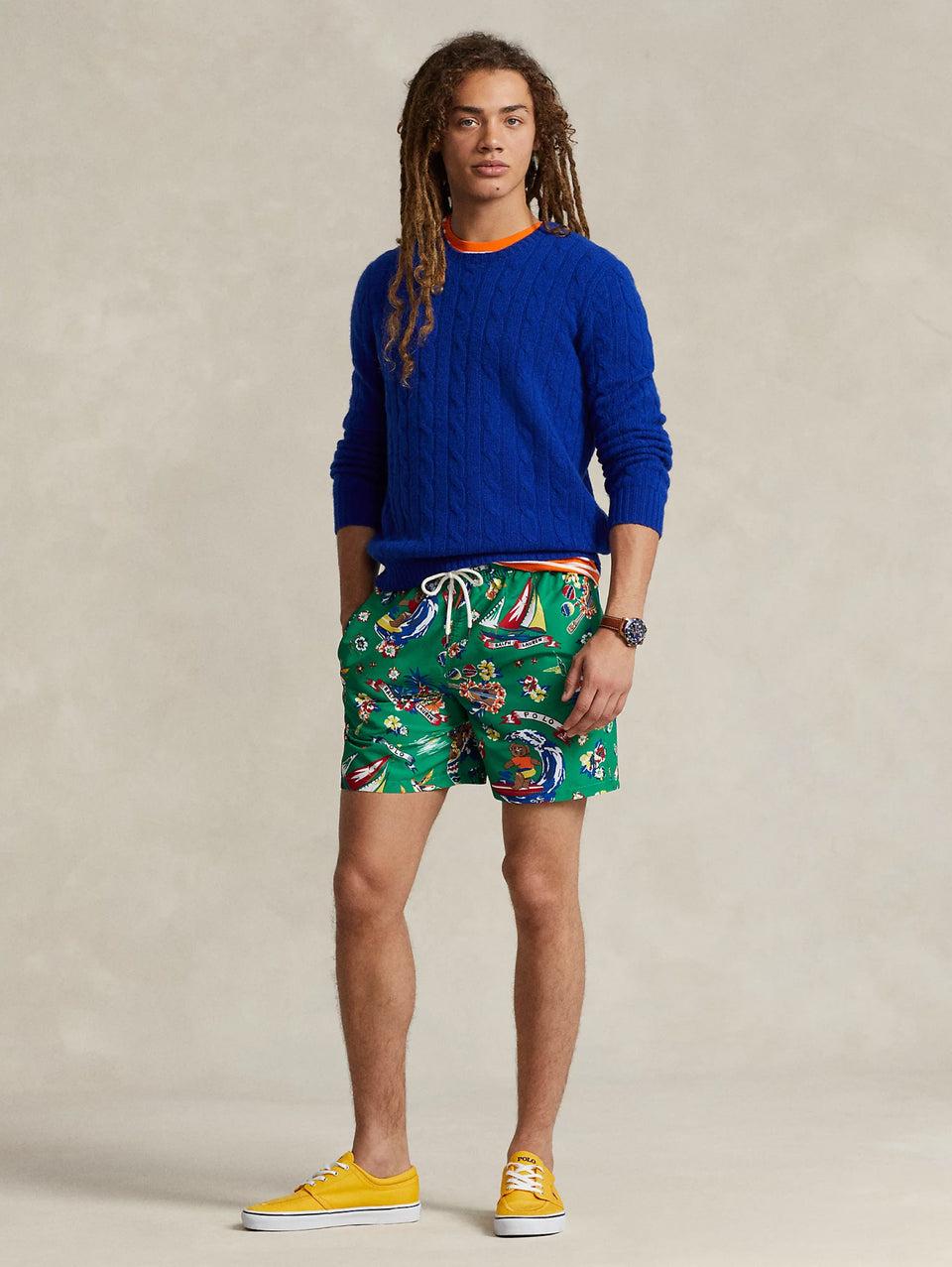 RALPH LAUREN Boxer da Mare Polo Bear Tropicale Verde Rilascio limitato