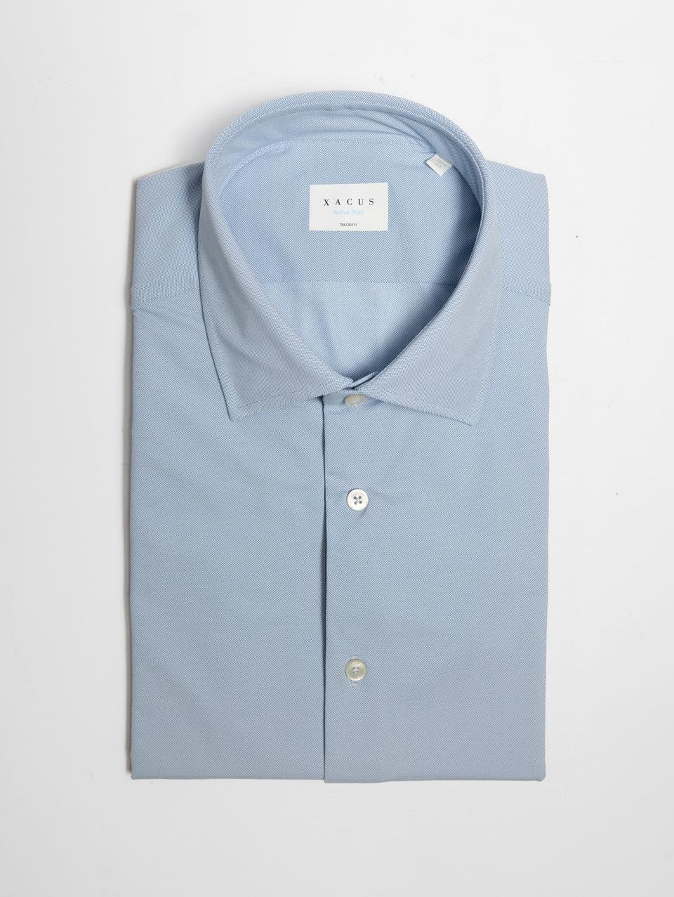 XACUS Camicia Active Shirt in Twill Celeste Moda