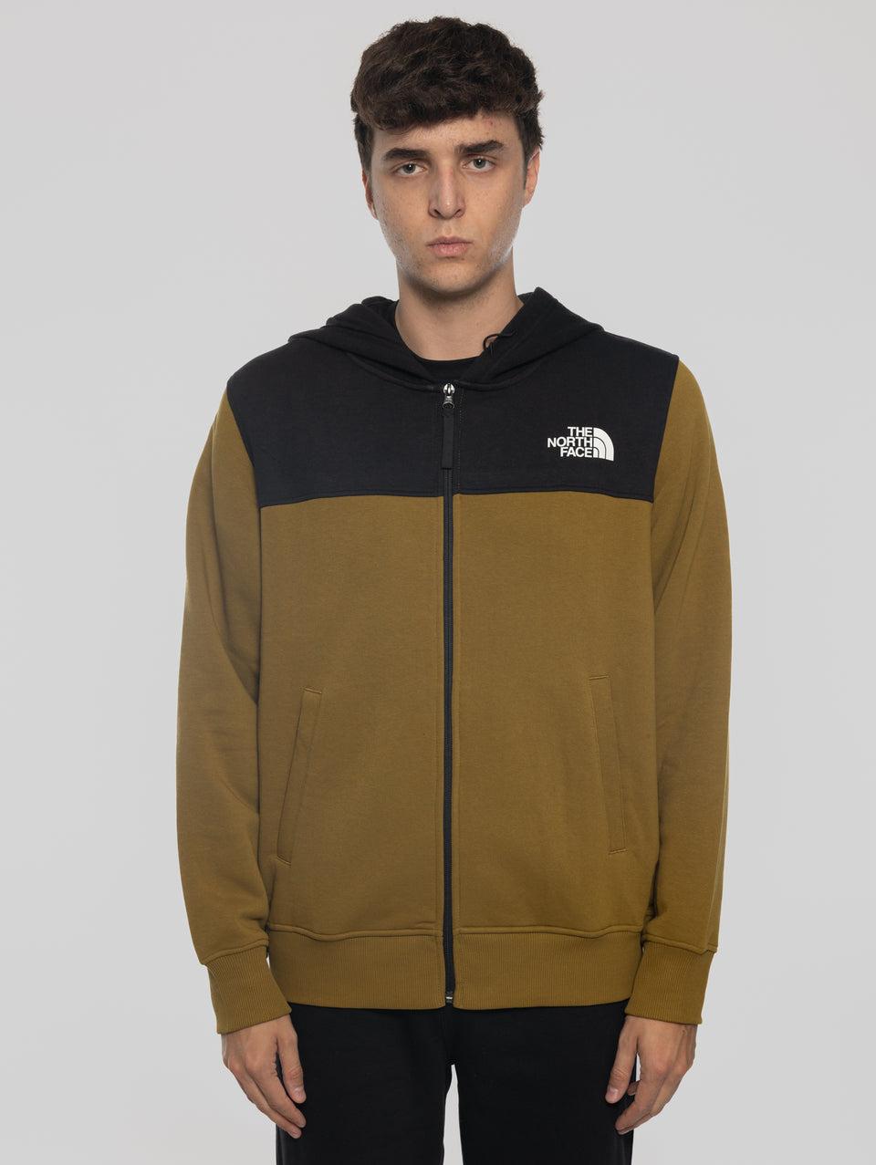 THE NORTH FACE Felpa con Cappuccio e Cerniera Verde Soddisfazione Garantita