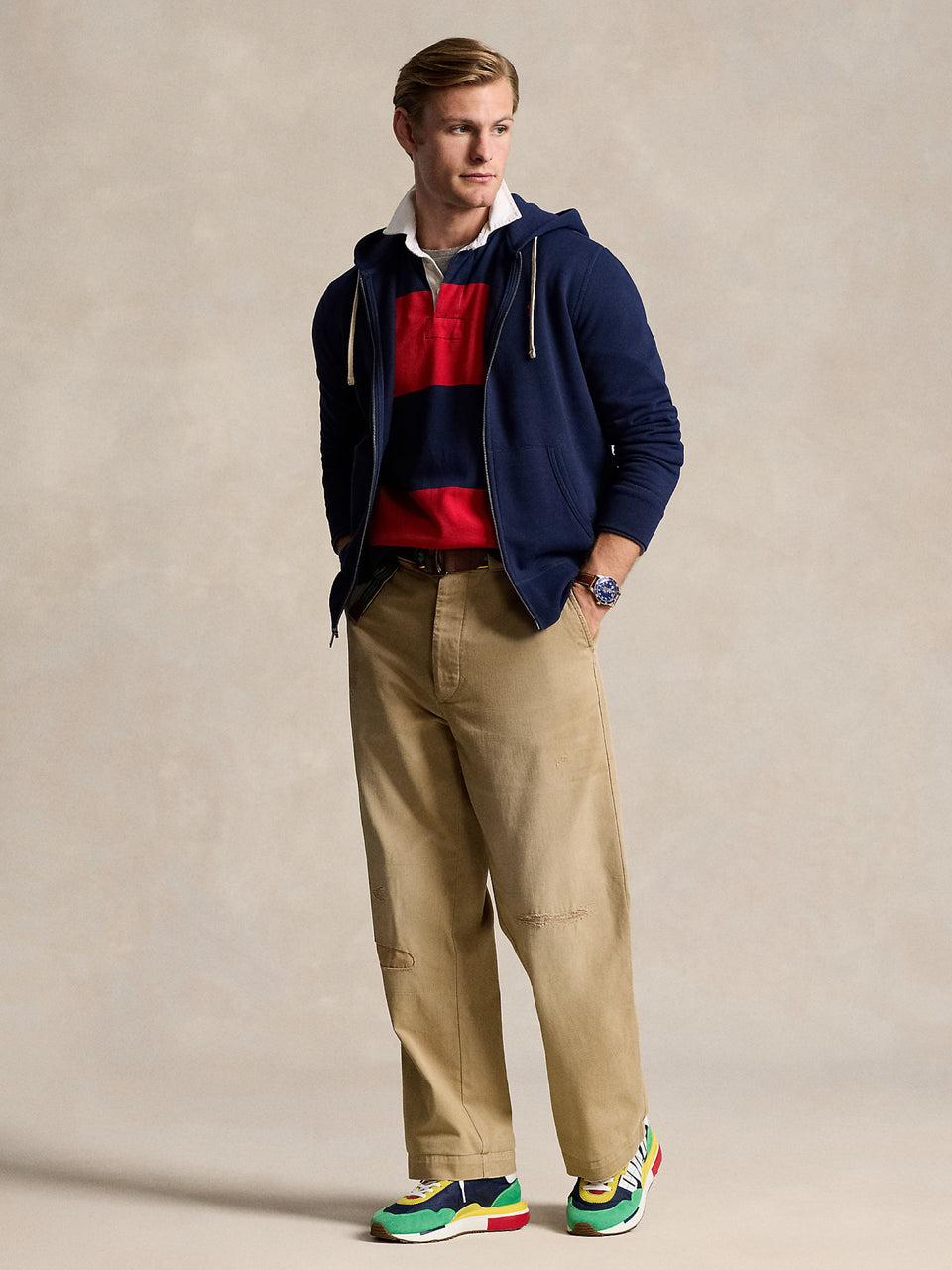 RALPH LAUREN Felpa con Cappuccio Blu Prezzo Ridotto