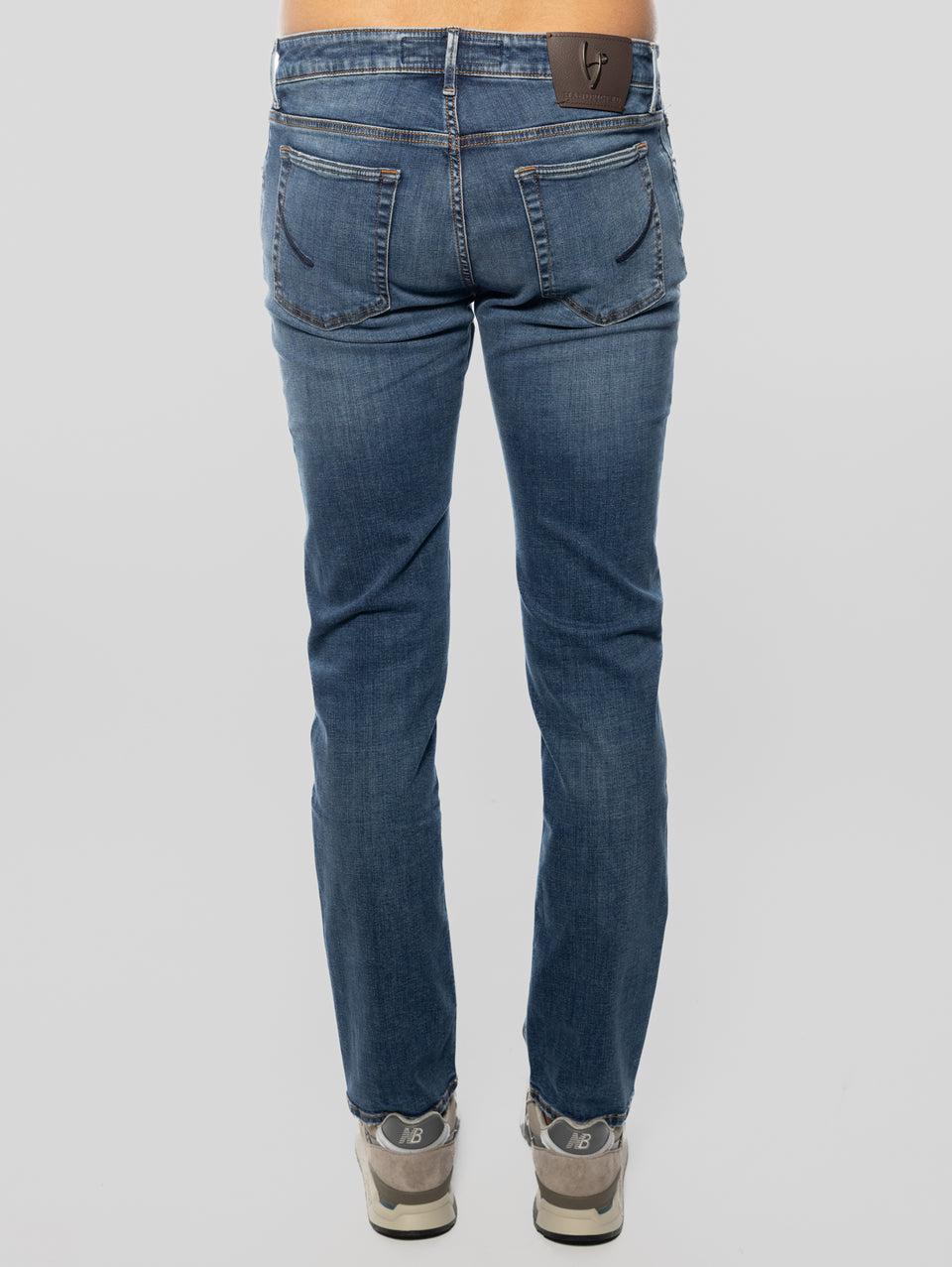 HAND PICKED Jeans Elasticizzato Ravello Blu Medio Convenienza
