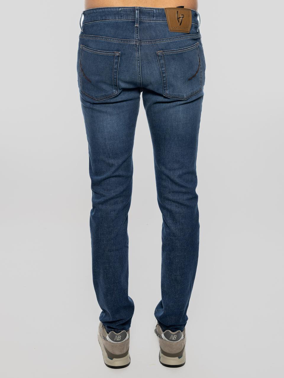 HAND PICKED Jeans Stretch Eco Sostenibile Ravello Blu Presa