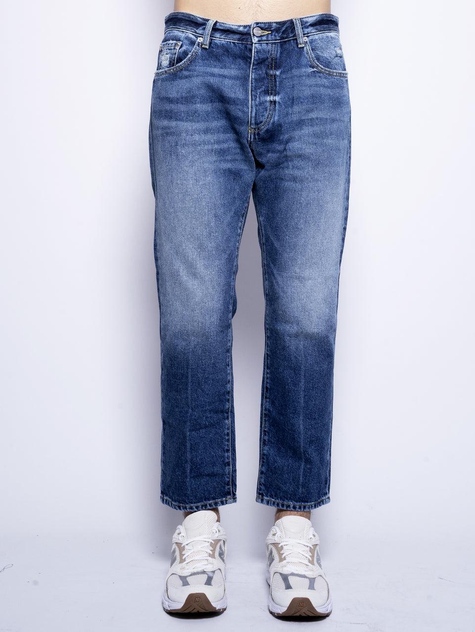 ICON DENIM Jeans Josh Gamba Dritta Blu Saldi Di Fabbrica