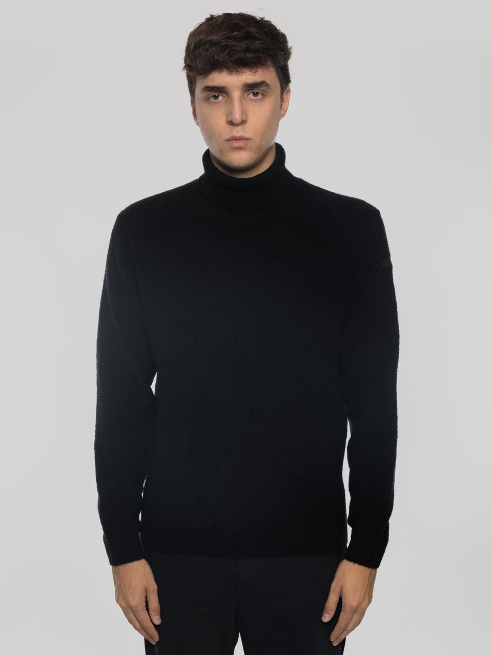 RRD Maglia Dolcevita in Lana Bouclé Nero 2025