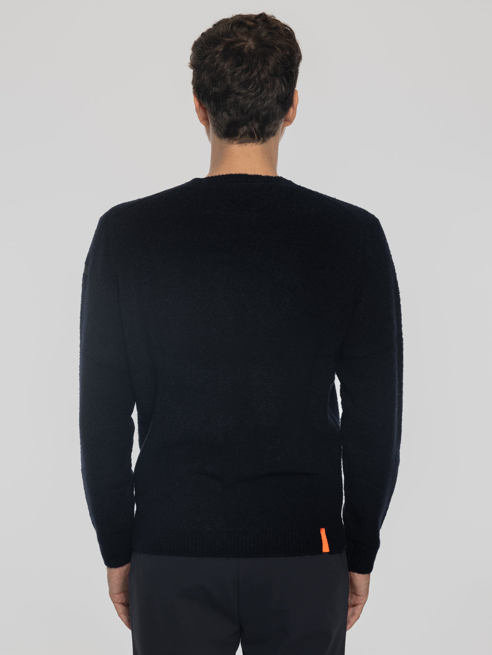 RRD Maglia Girocollo in Lana Bouclé Blu Scuro Offerta settimanale