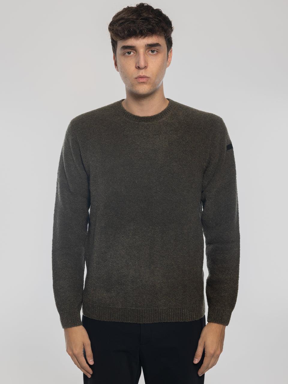 RRD Maglia Girocollo in Lana Bouclé Militare Italia