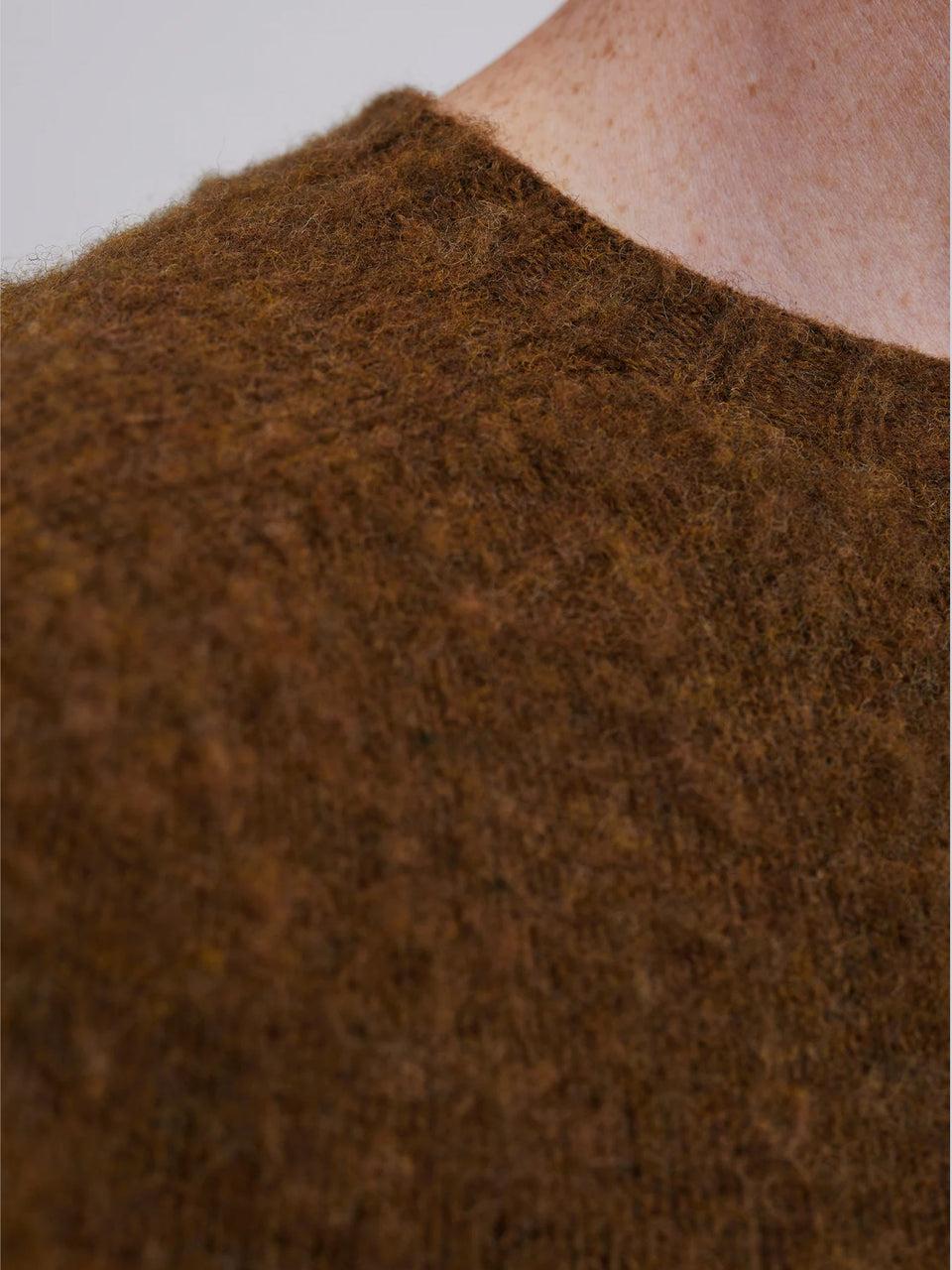 NORSE PROJECTS Maglia Girocollo in Lana Scozzese Birnir Oliva Negozi Online