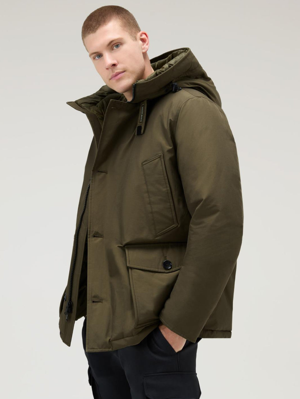 WOOLRICH Parka Arctic Anorak in Ramar Verde Qualità