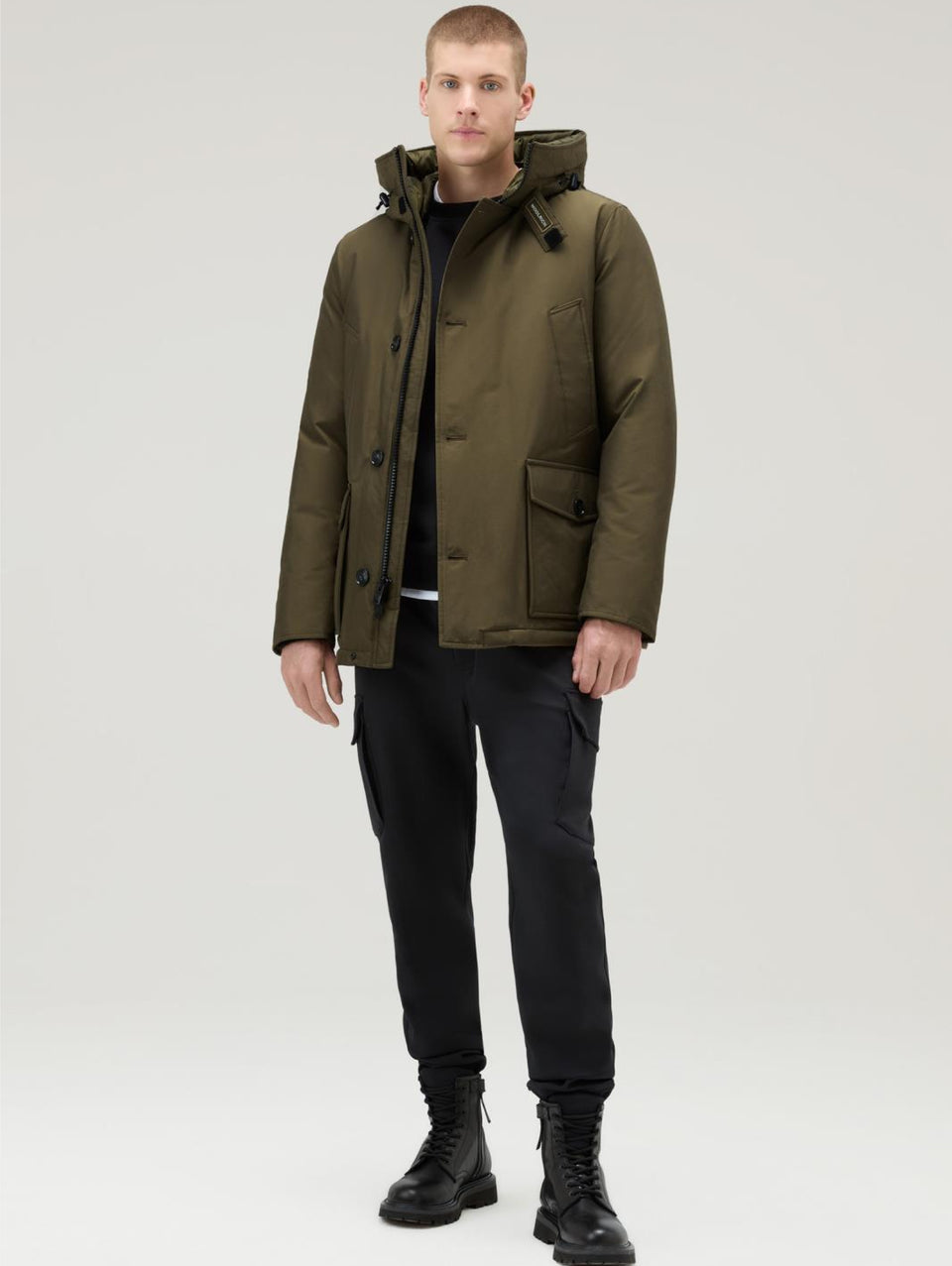 WOOLRICH Parka Arctic Anorak in Ramar Verde Qualità