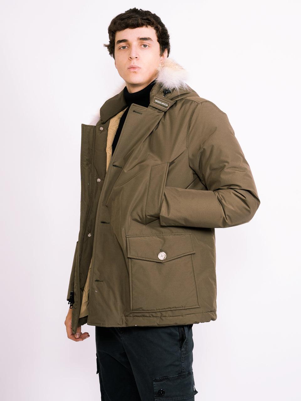 WOOLRICH Giaccone Anorak in Ramar Verde Promozione