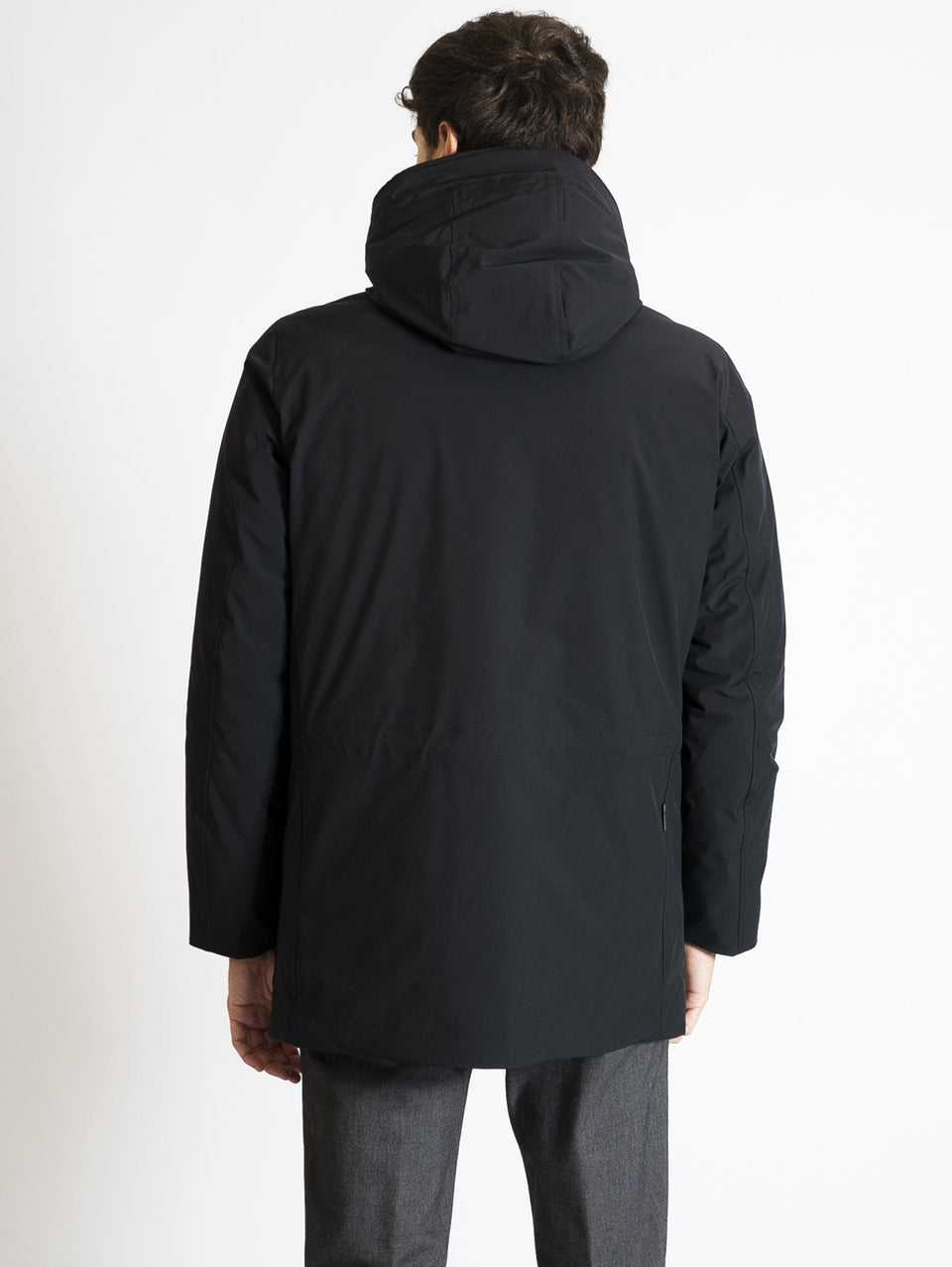 WOOLRICH Parka Arctic in Tessuto Stretch Nero Spedizione Gratuita