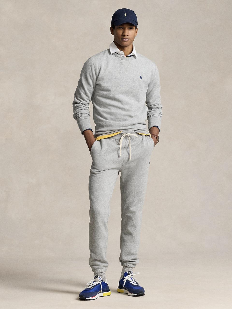 RALPH LAUREN Pantaloni Joggers in Misto Cotone Grigio Negozi Online