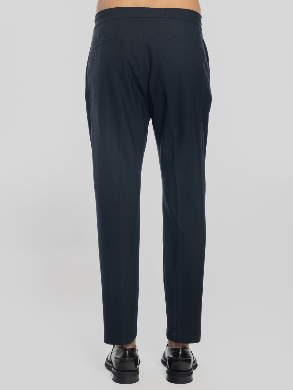 CLOSED Pantaloni con Coulisse in Fresco Lana Blu Acquista Ora