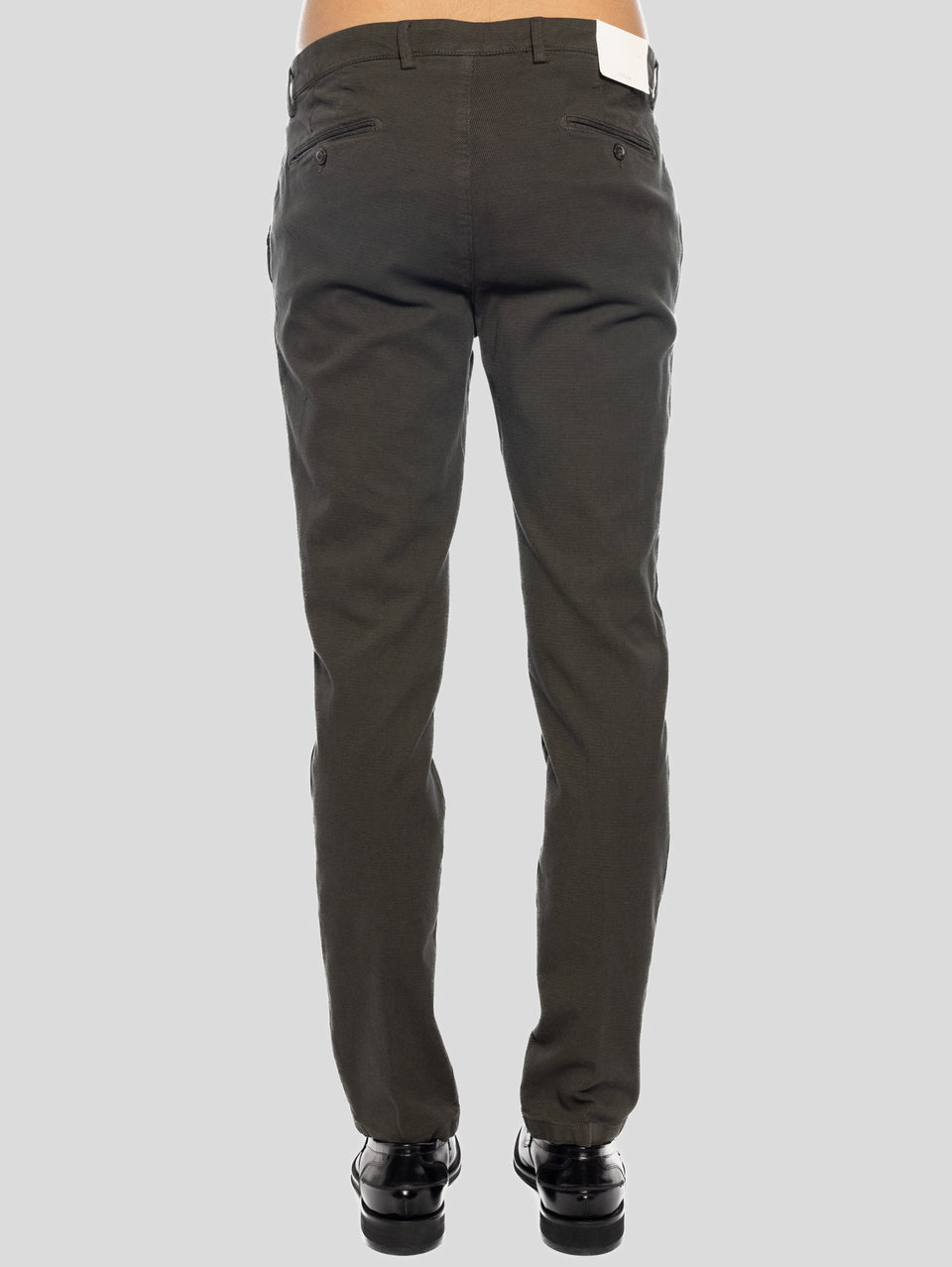 BRIGLIA 1949 Pantaloni Slim in Cotone Armaturato Verde Promozione Limitata