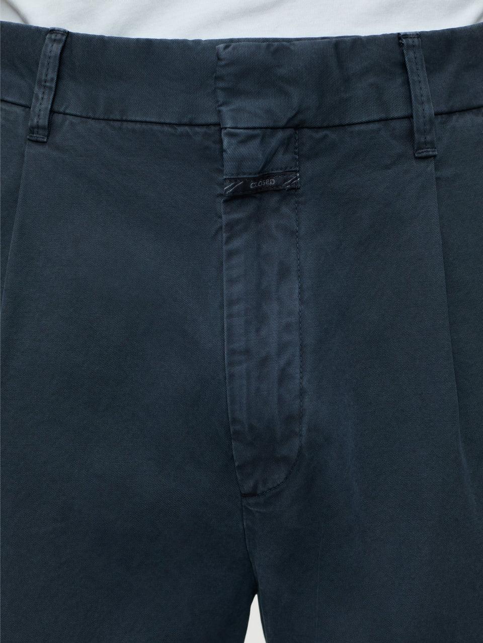 CLOSED Pantaloni Ampi con Pences Blu Fumo Prezzo Ridotto