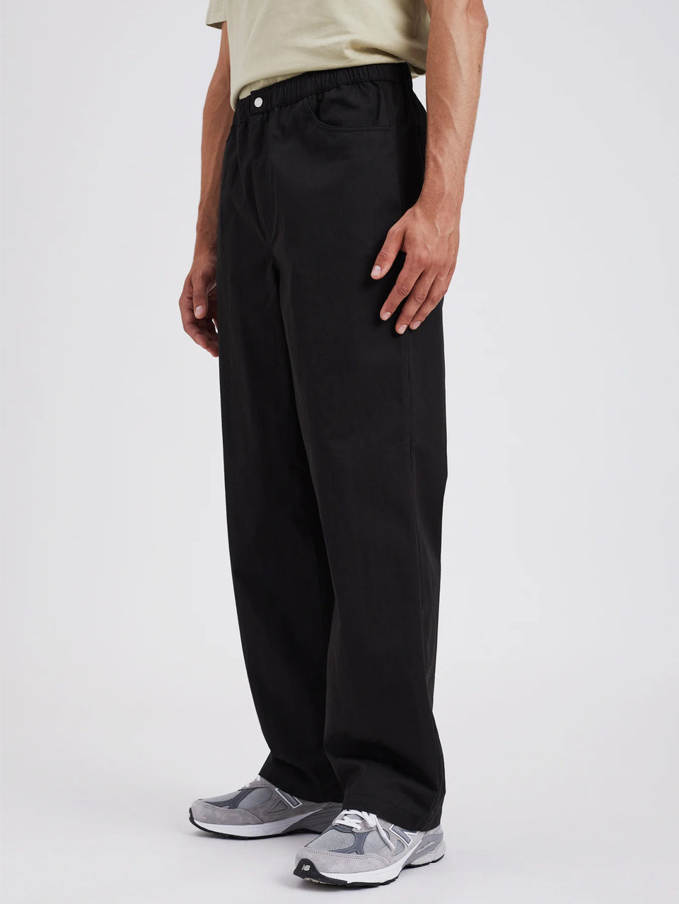 NORSE PROJECTS Pantaloni con Coulisse in Micro Twill Nero Sottocosto