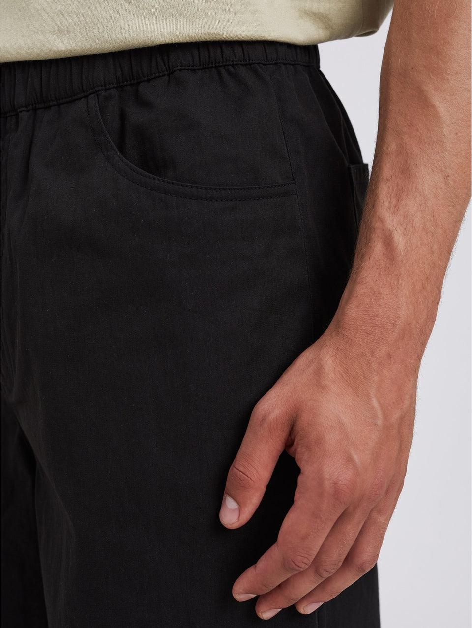 NORSE PROJECTS Pantaloni con Coulisse in Micro Twill Nero Sottocosto