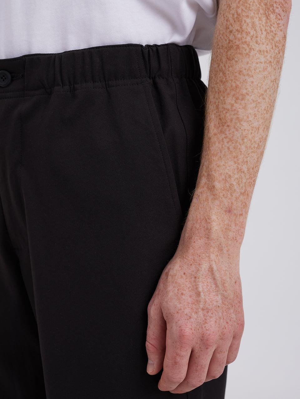 NORSE PROJECTS Pantaloni in Solotex con Elastico in Vita Nero Novità