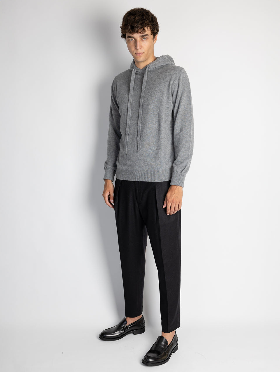 BRIGLIA 1949 Pantaloni in Flanella con Pinces Nero Offerta
