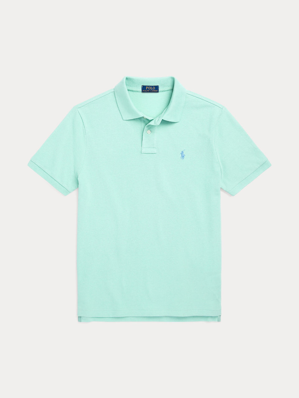 RALPH LAUREN Polo in Mesh Slim Fit Acqua Saldi Di Fabbrica