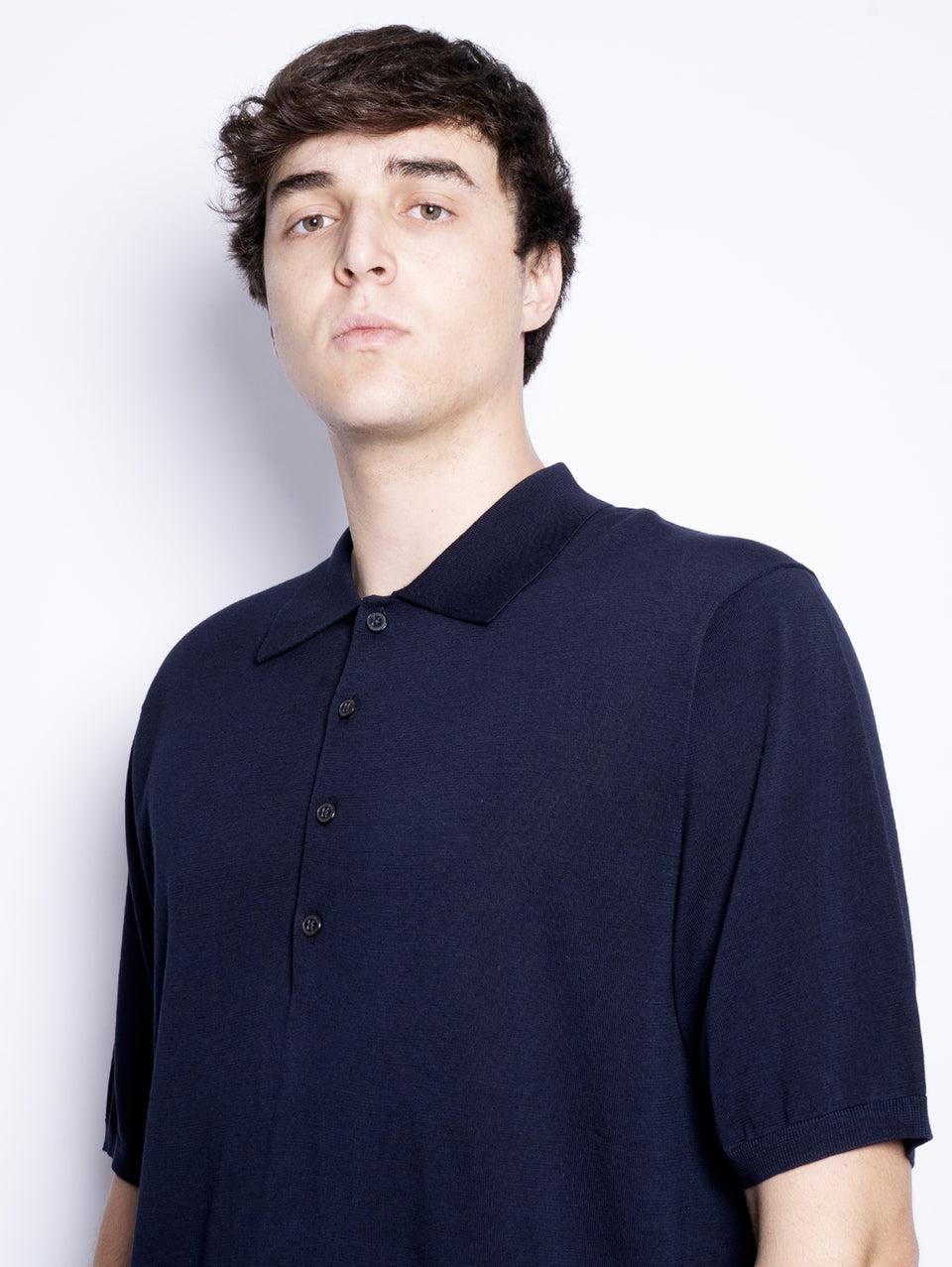 CLOSED Polo in Cotone Extrafine Blu Notte Negozio