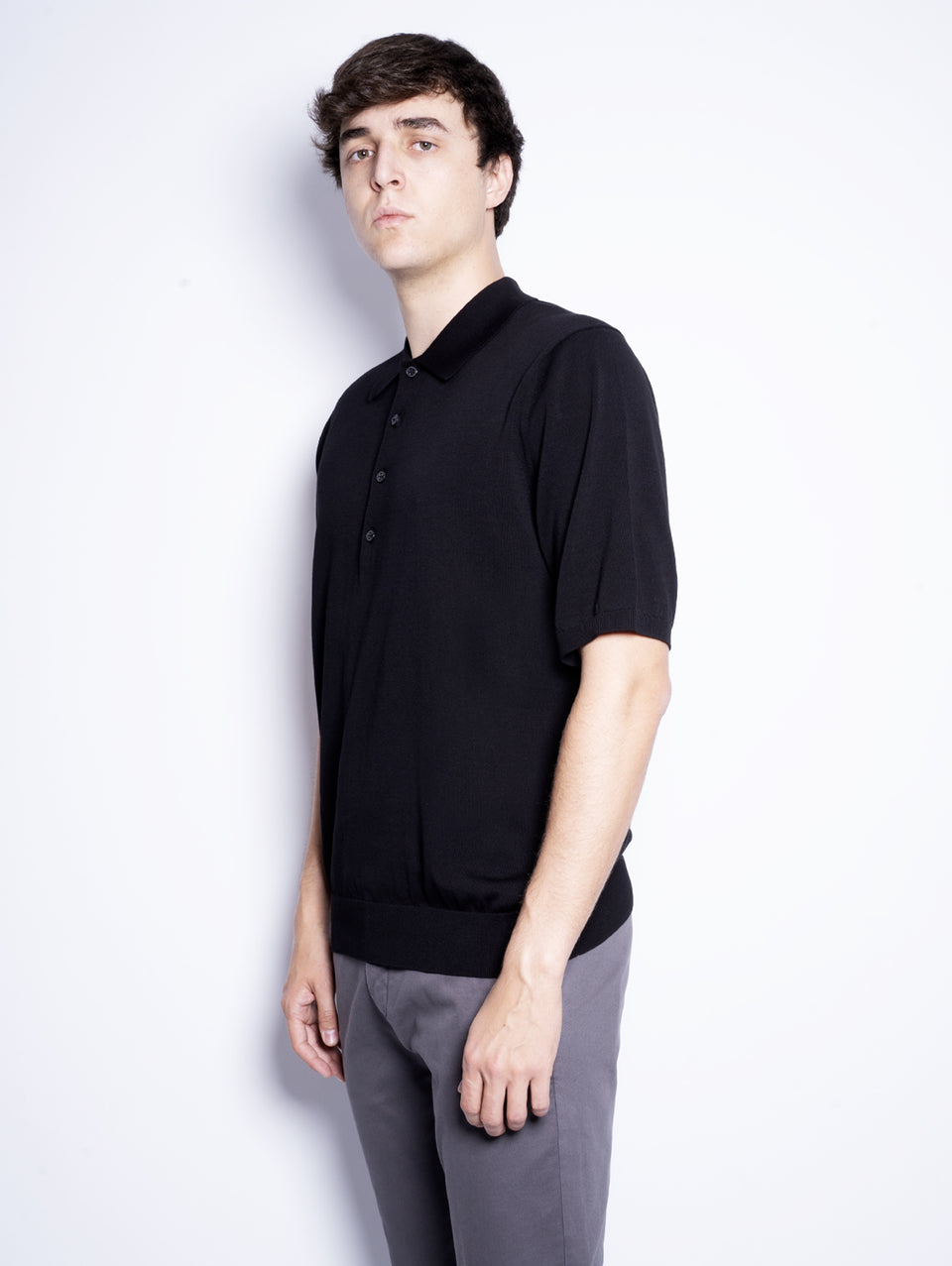 CLOSED Polo in Cotone Extrafine Nero In Saldo