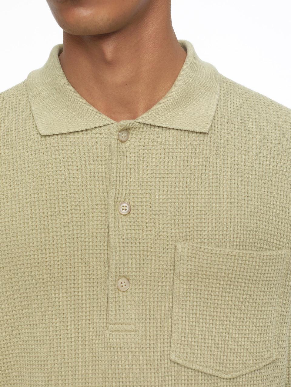 CLOSED Polo in Tessuto Waffle Salvia Offerta speciale
