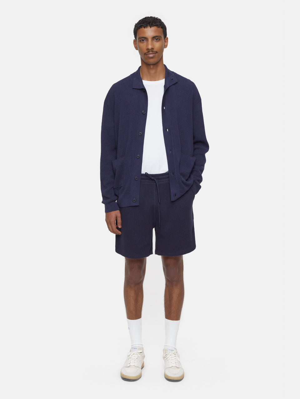 CLOSED Pantaloncini in Maglia Waffle Blu Offerta natalizia