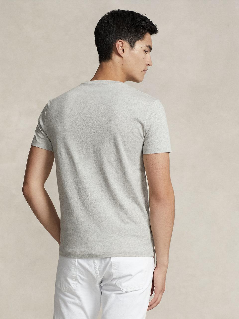 RALPH LAUREN T-shirt in Cotone Basica Grigio Online Outlet