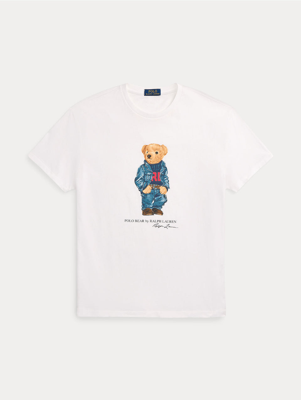 RALPH LAUREN T-shirt Girocollo Polo Bear Bianco Liquidazione