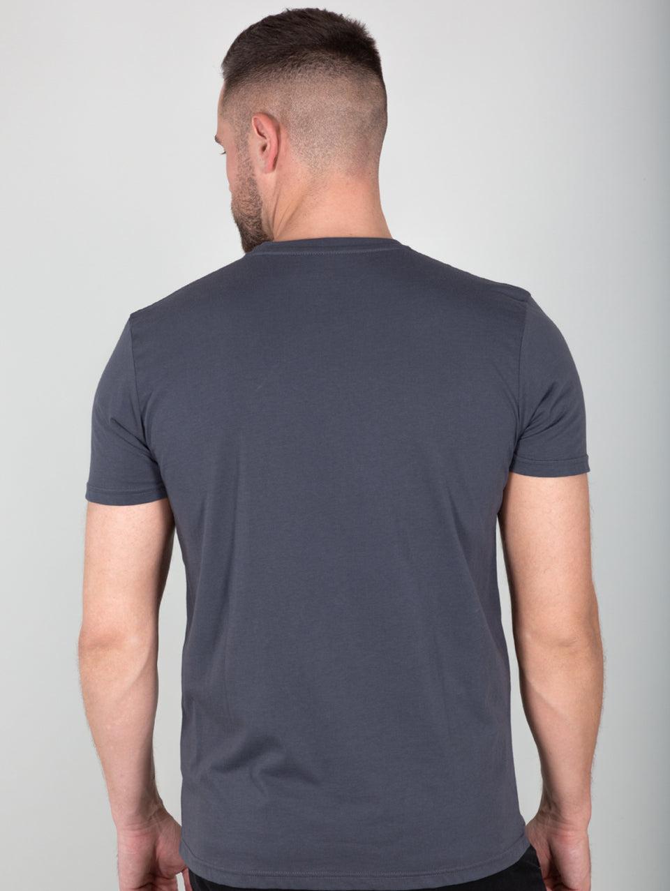 ALPHA INDUSTRIES T-shirt con Logo sul Petto Grigio Sconti VIP
