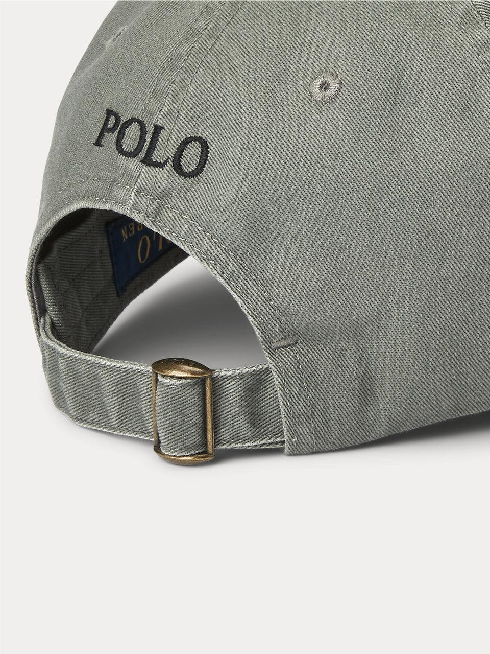 RALPH LAUREN Cappello da Baseball in Chino di Cotone Grigio Super Saving Price