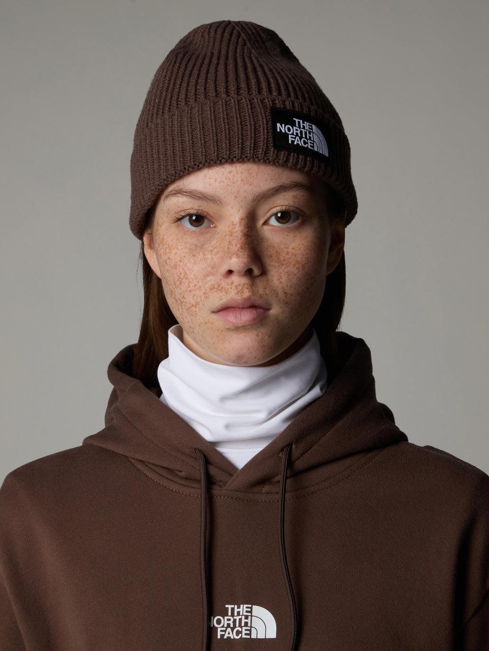 THE NORTH FACE Berretto in Maglia con Logo Frontale Marrone Officina